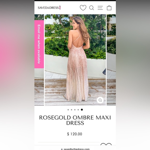 Luxxel bridesmaid/prom dress. Size large. New with tags. Rose gold ombré sequins - Picture 4 of 4